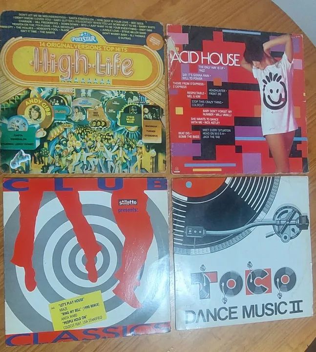 Lote 4 Discos Vinil Dance Music DJ