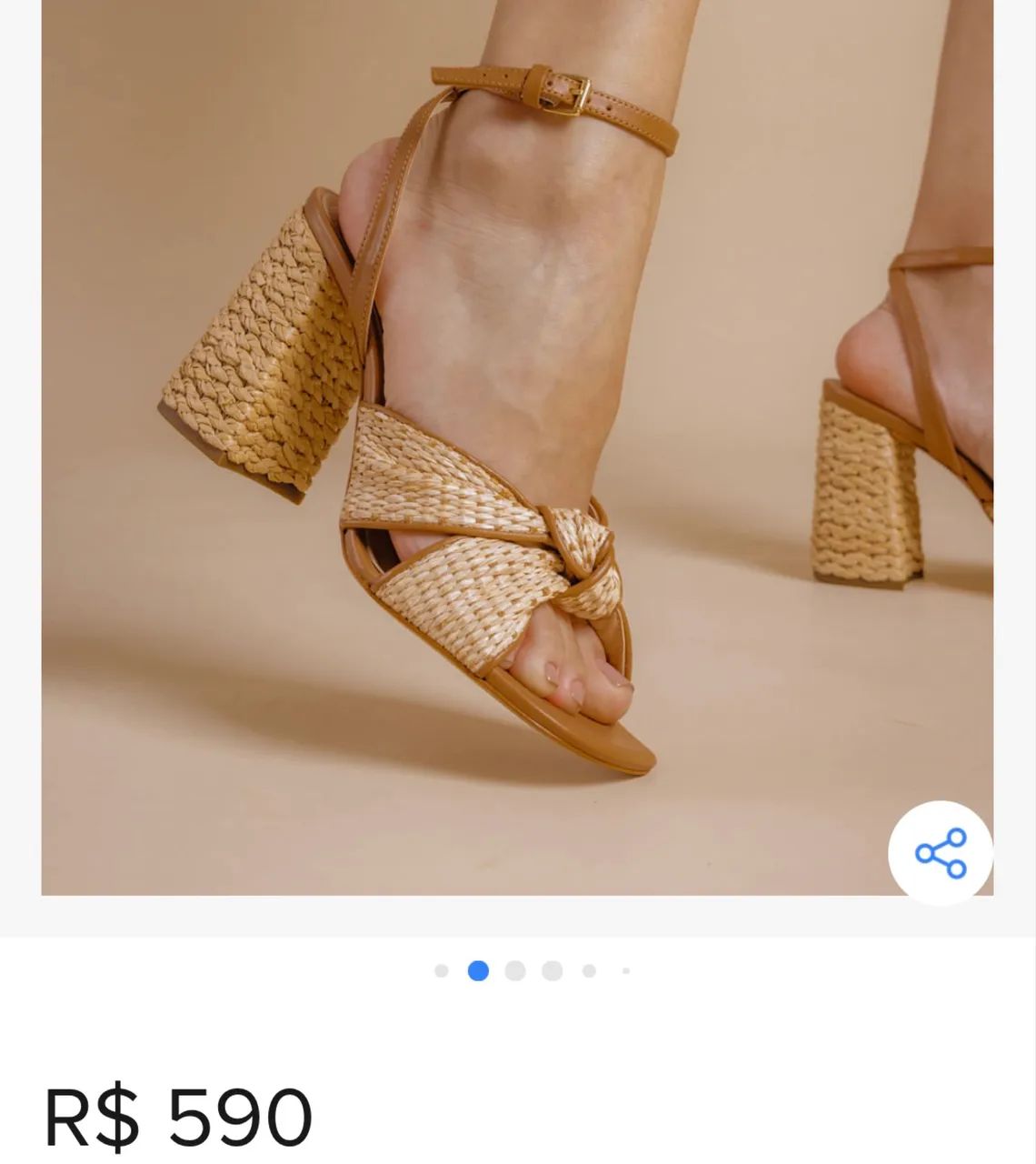 Sandália em couro e palha  cecconello 36 - Foto 4