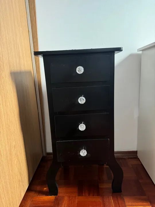 Five-Drawer Black Nightstand64739707259137120