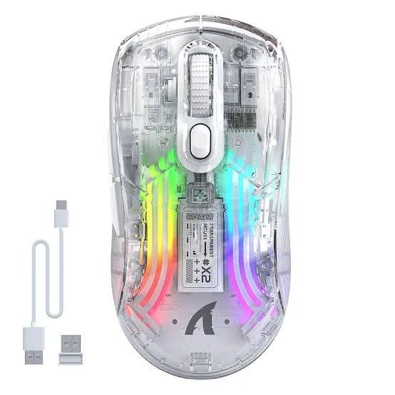 Mouse Gamer Attack Shark X2 - RGB, Sem Fio e Transparente - Foto 5