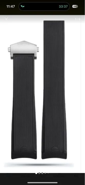 Pulseira de borracha para relógio tag heuer 20mm e 22mm