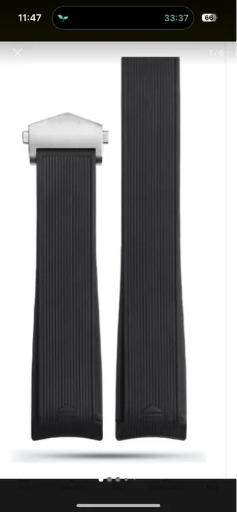 Pulseira de borracha para relógio tag heuer 20mm e 22mm