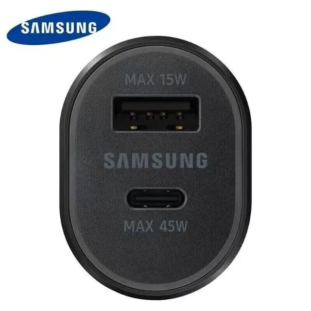 Samsung Total 60w Carregador Veicular (45W Porta Usb Tipo C + 15W Usb + Cabo 1M - Foto 2