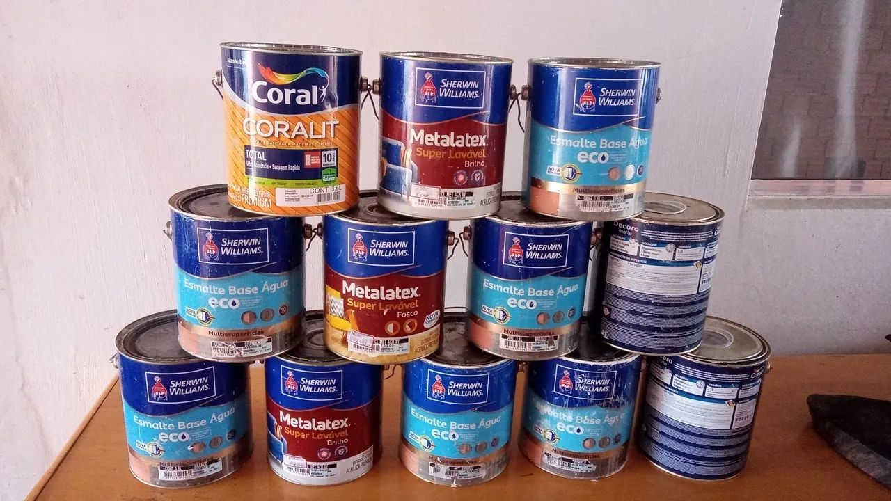 Lote de Tintas para Pintura - Sherwin Williams e Coral