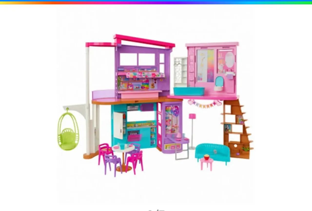 Barbie Casa 2 Andares Malibu House Playset 30 Peças Mattel - Foto 2