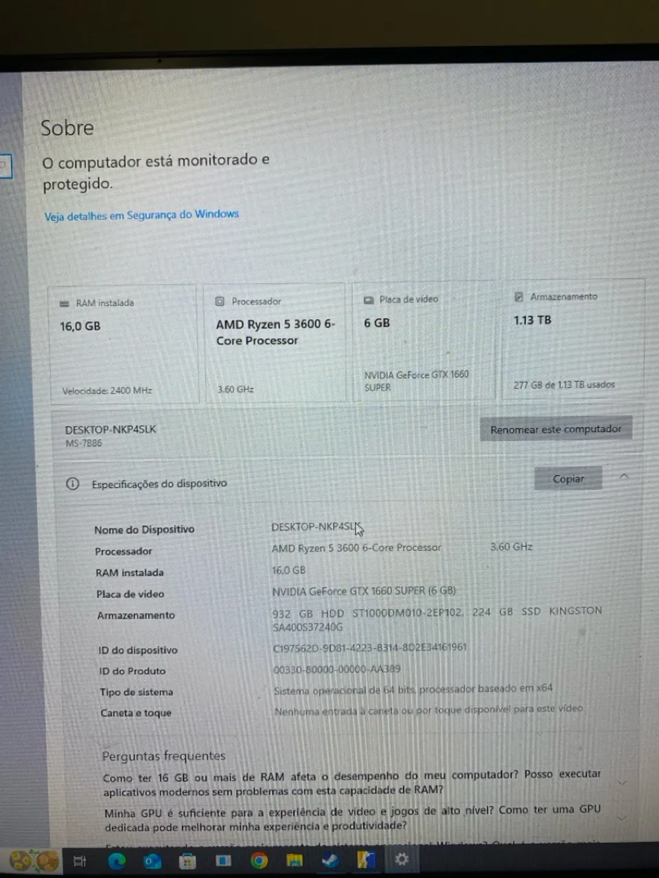 PC Gamer AMD Ryzen 5 3600 | GTX 1660 Super | 16GB RAM