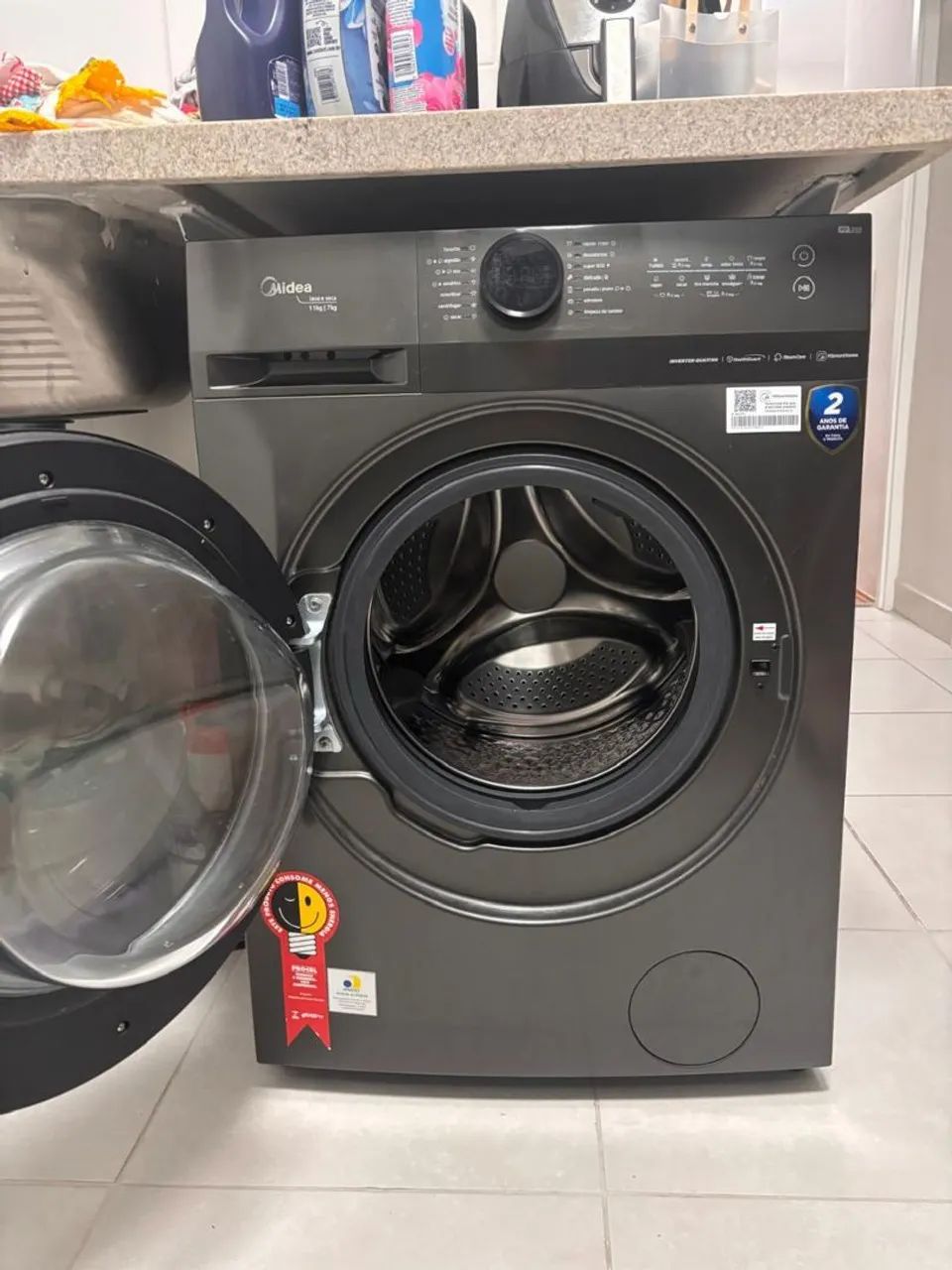 Máquina Lava e Seca Midea MF200 11Kg Titanium - Foto 4