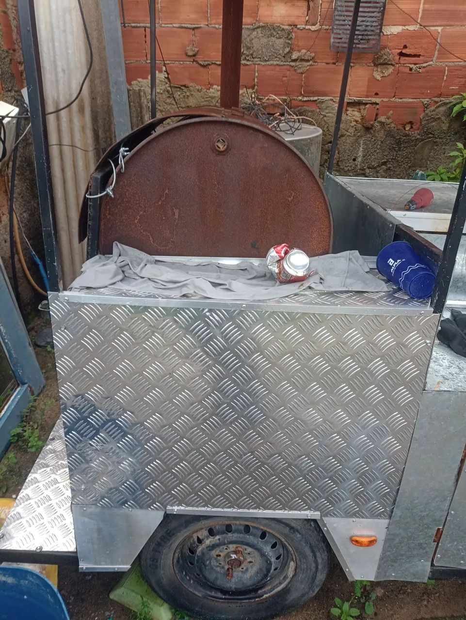 Carretinha pit smoker.  - Foto 4