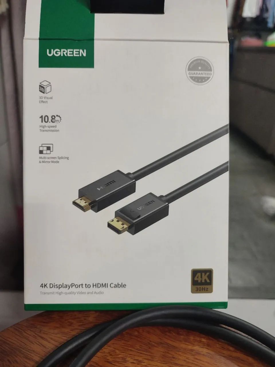 Cabo 4K 30Hz 3D efeito visual