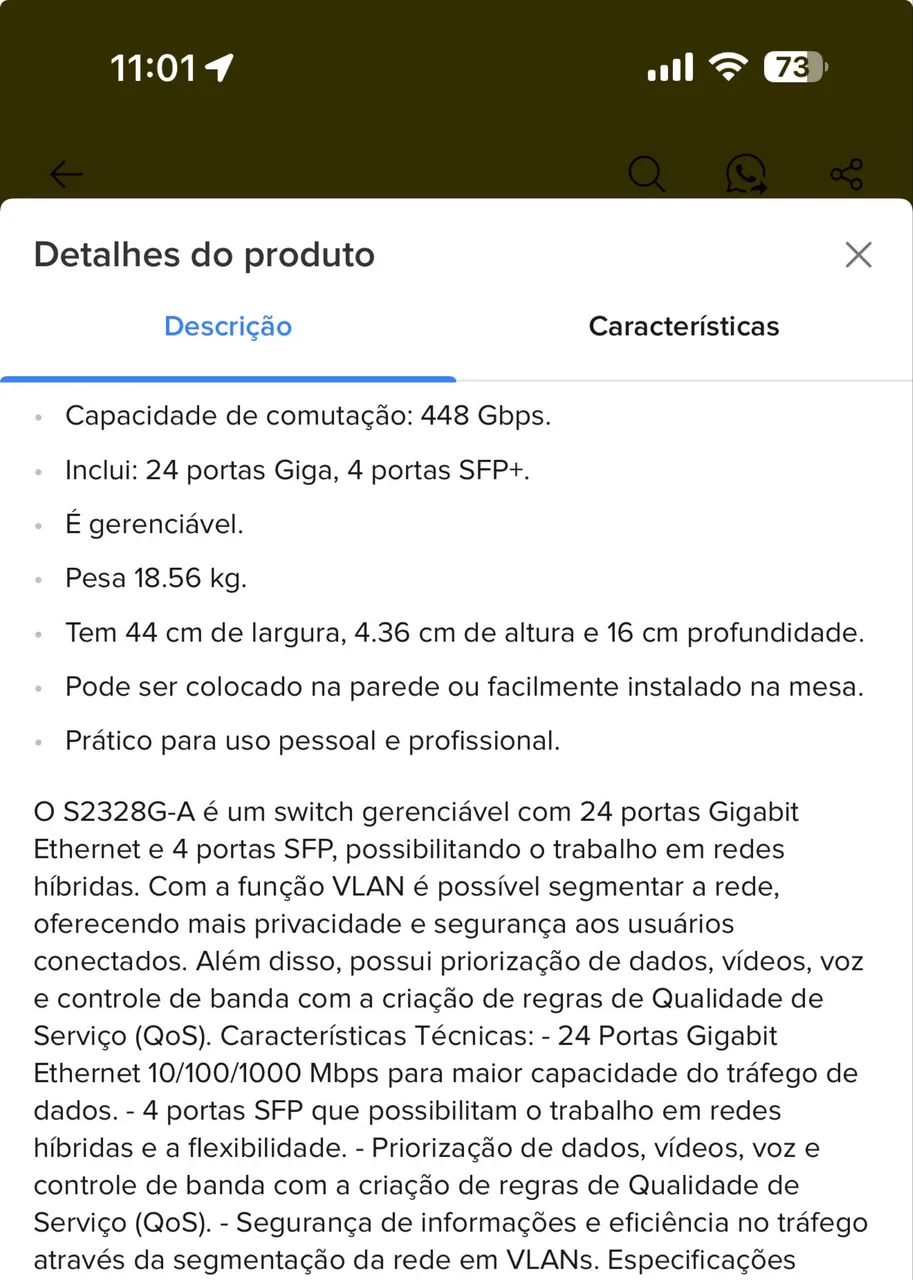 Switch Gerenciável 24Portas Gibabit Intelbras - Foto 4