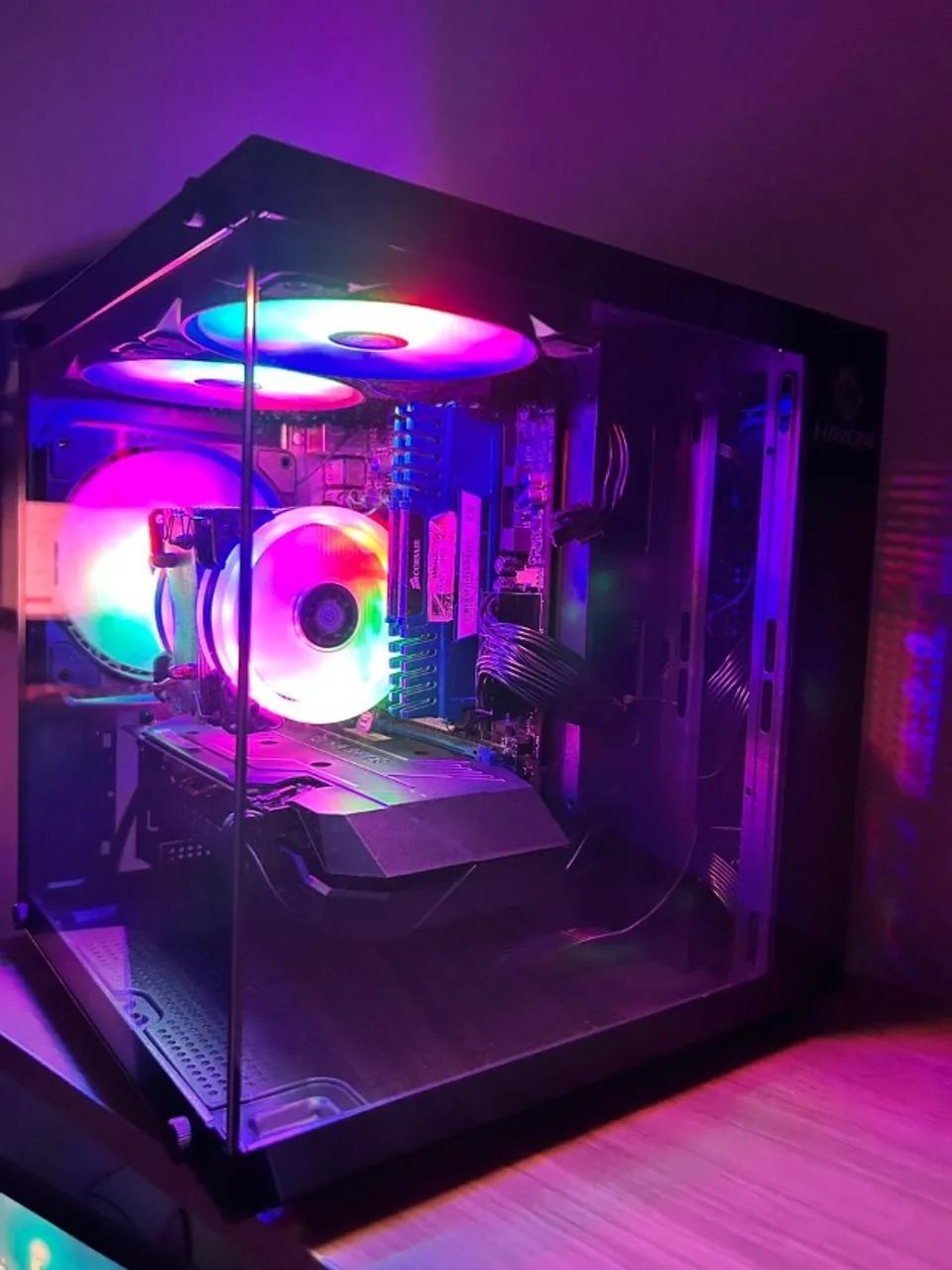 Pc Gamer i7 - GTX 1660 OC - 16GB RAM - SSD + HD - GABINETE AQUÁRIO - Foto 4