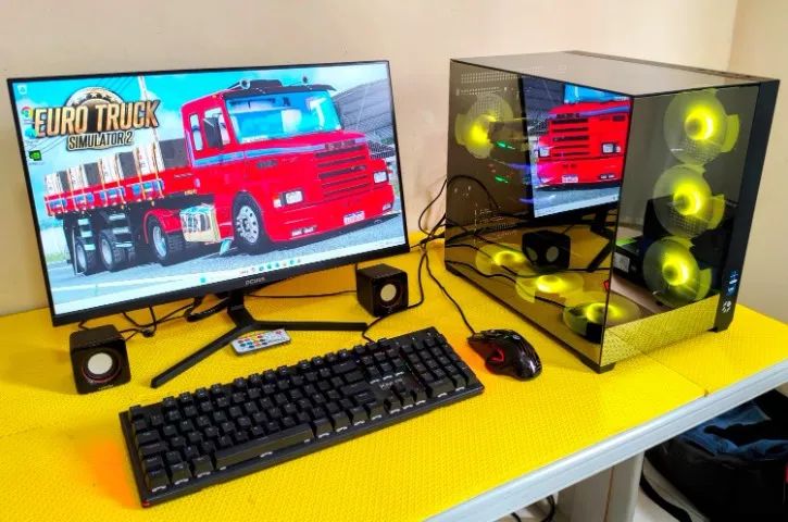 PC Gamer Xeon Placa Vídeo RTX 4060 16gb Ram Ddr4 Ssd 512gb Hd 1Tb Tela 24 180Hz  - Foto 3