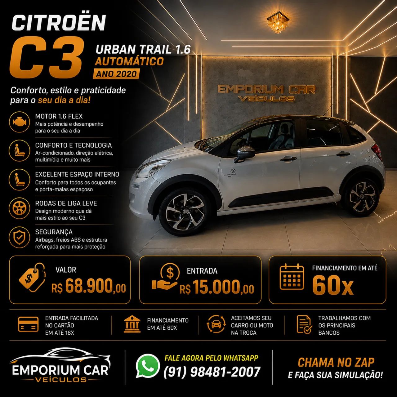Citroën C3 C3 Urban Trail 1.6 Flex 16V 5p Aut. 2020