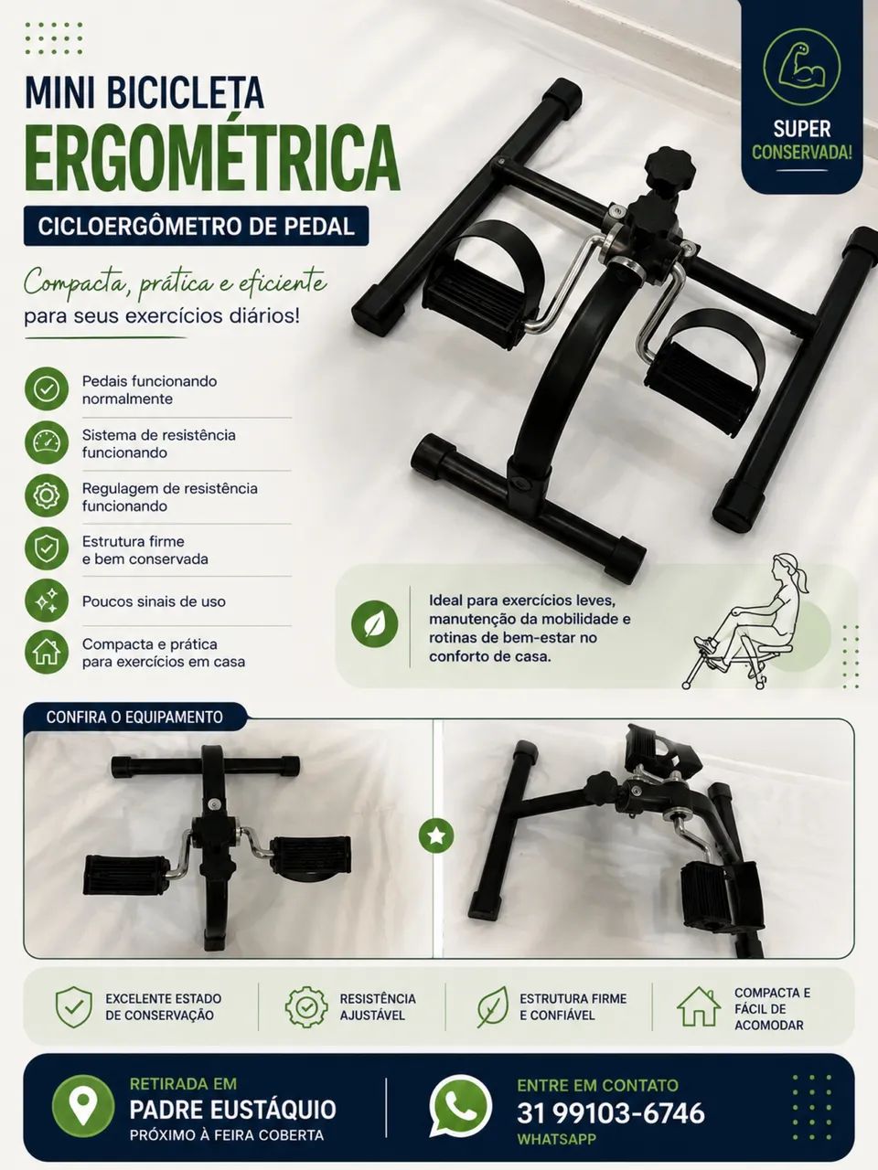 Mini Bicicleta Ergométrica / Cicloergômetro