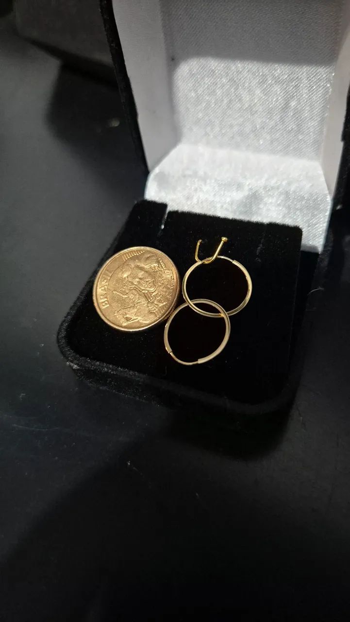 Brinco argola ouro 18K - Foto 3