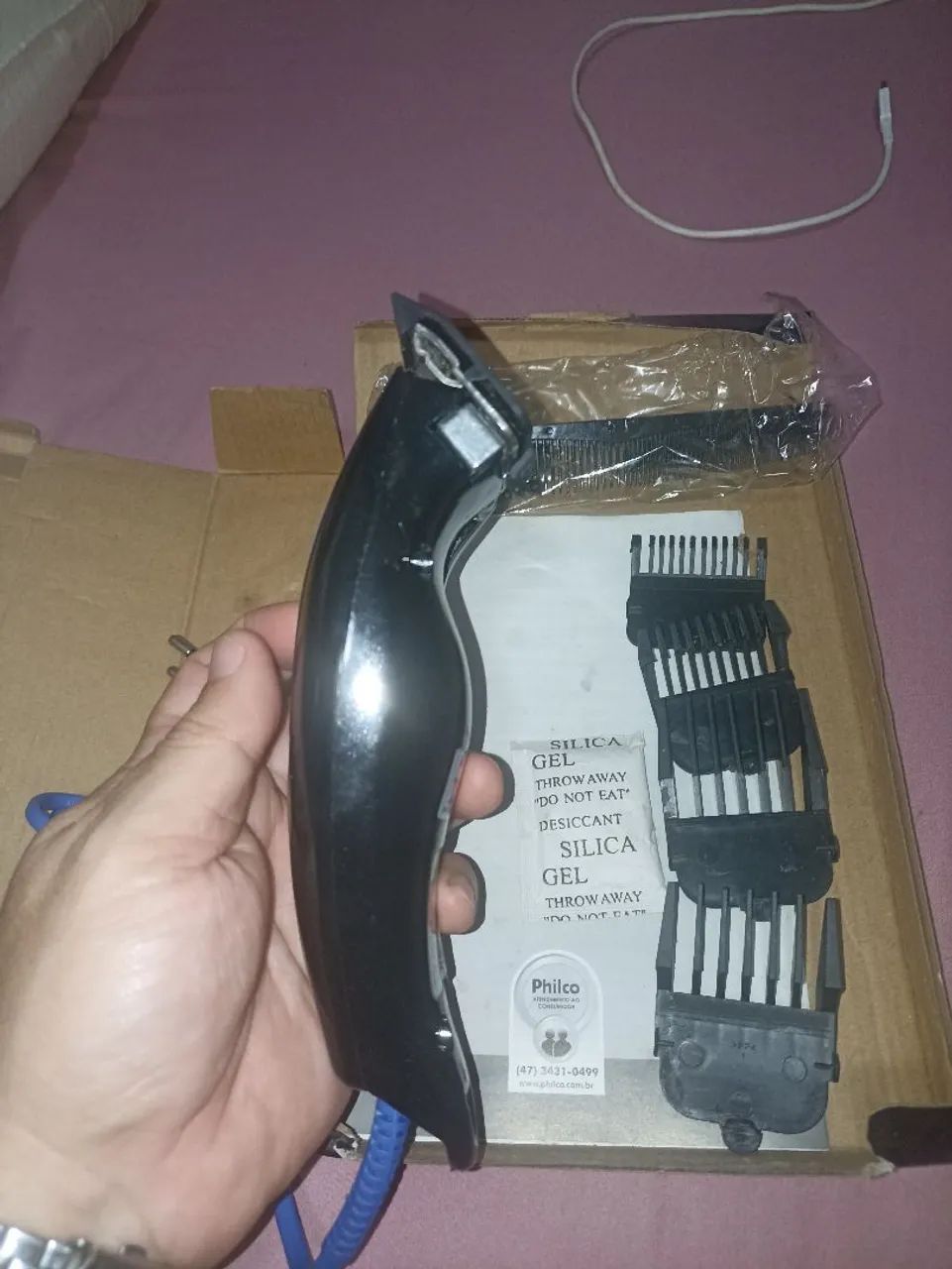 Máquina de Cortar Cabelo Philco Skull Pro Completa - Excelente Estado - Foto 4