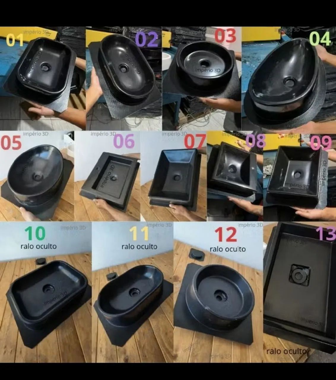 Formas para cubas e vasos