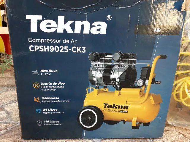 Compressor de Ar Novo, 24L "Isento de Óleo" - Foto 2