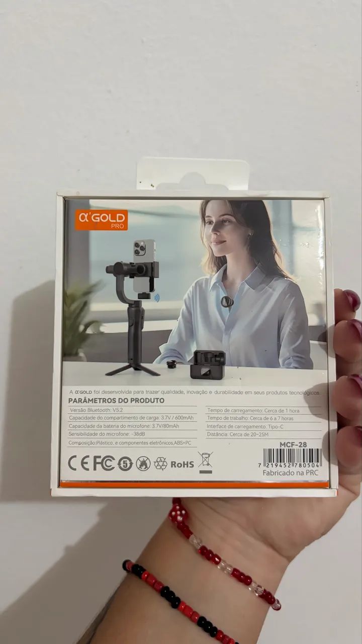 Microfone Lapela Duplo Mcf-28 iPhone Com Estojo Carregador - Foto 4