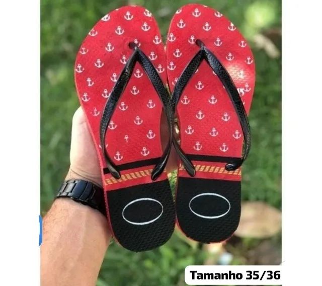 Chinelo Feminino Vermelho 35/36