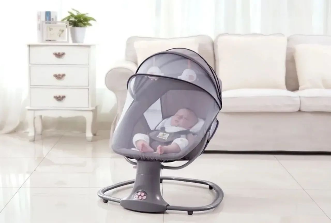 Cadeira Descanso Bebê Automática C/ Bluetooth E Fonte Bivolt  - Foto 5