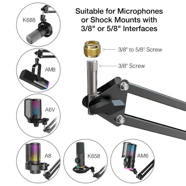 Braço Articulado FIFINE para Microfone  - CS1 - NOVO - Foto 2