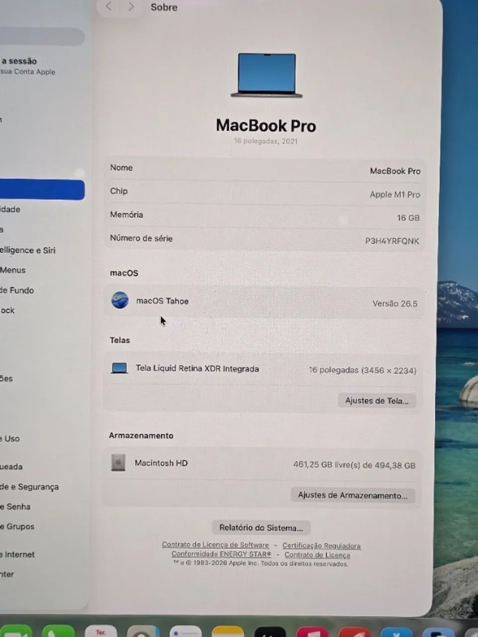 Macbook Pro M1 Pro 2021 16gb 500gb SSD 16 Polegadas 2021 - Foto 5