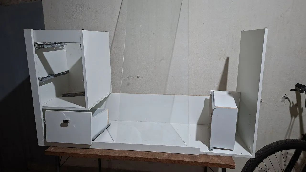 MESA DE ESCRITÓRIO COM VIDRO - Foto 2