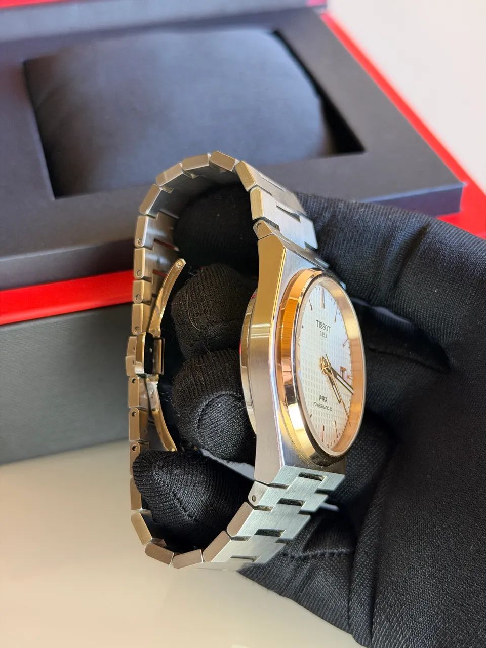 Relógio Tissot Prx automático branco usado  - Foto 3