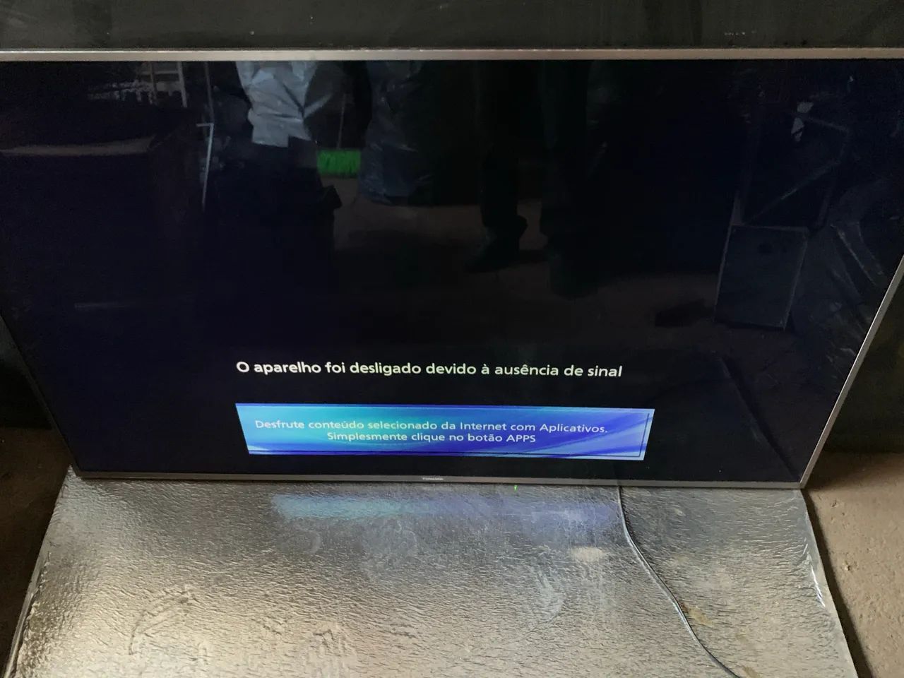 Televisor Panasonic 65 polegadas problema de tela 