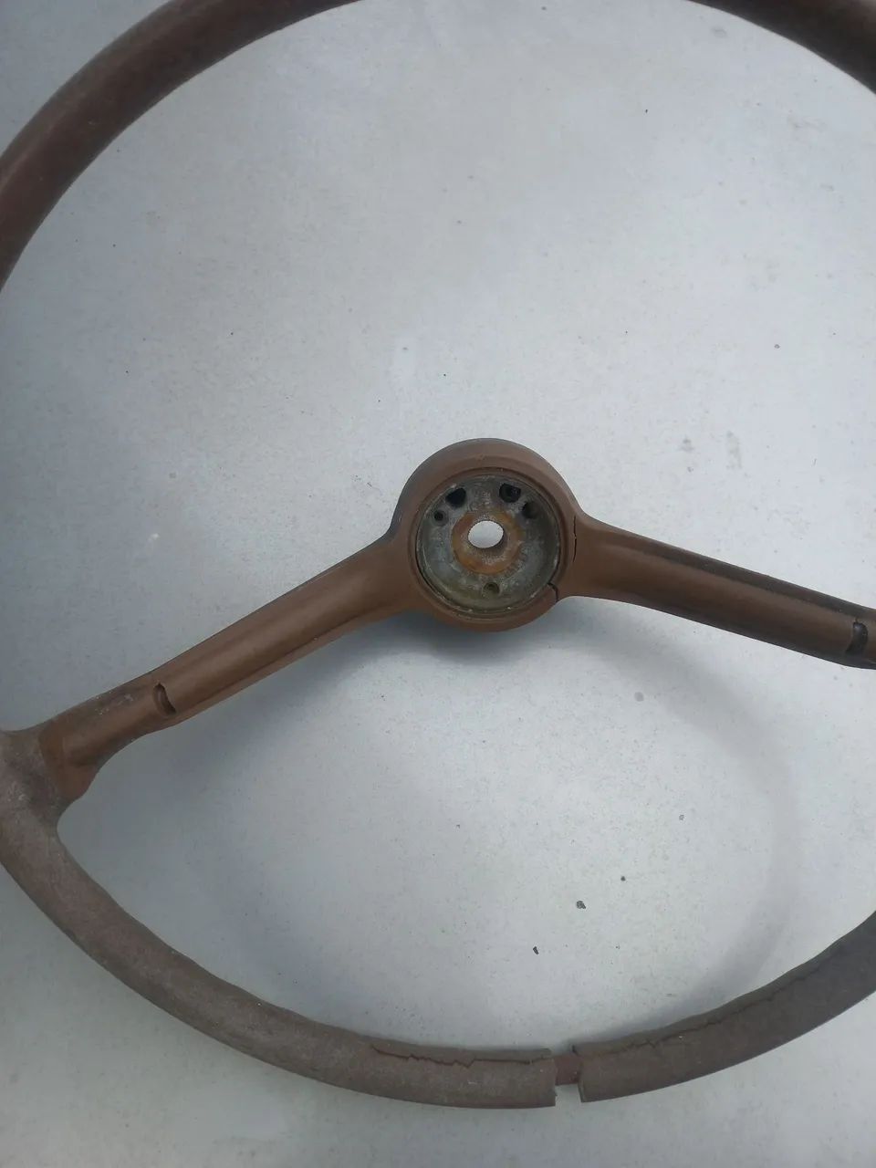 VOLANTE ORIGINAL DE FUSCA MARROM CAMINHODETERRA PEÇAS 