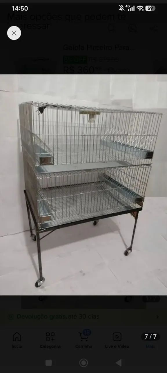 Gaiola para criar codornas/ pintinhos  - Foto 2