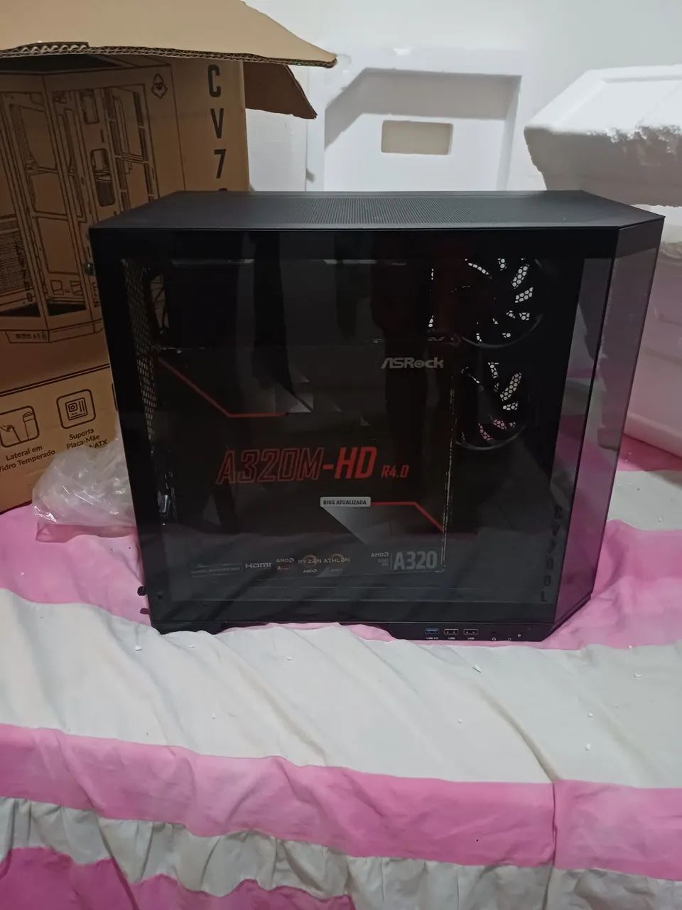 Gabinete reyzen completo com fonte placa mãe 