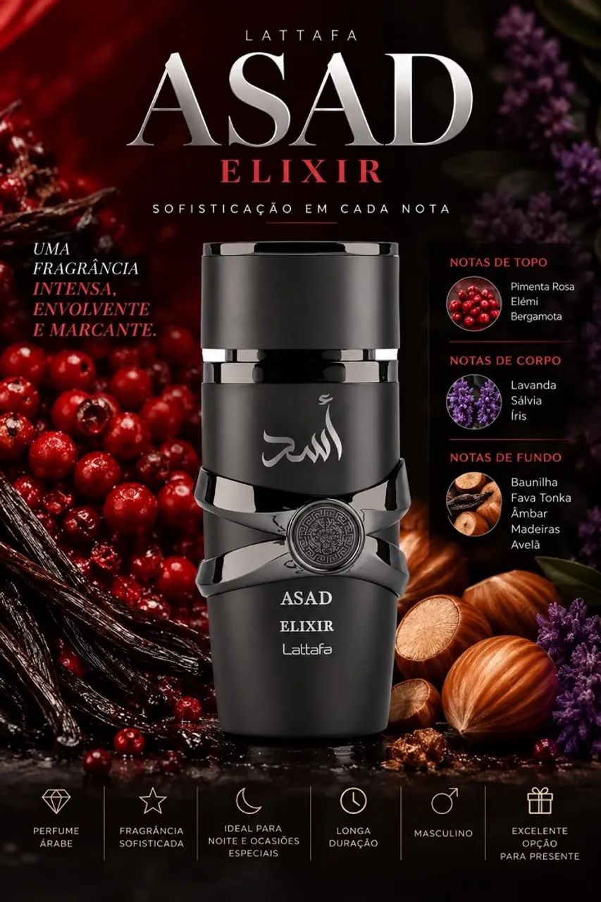 Perfume Árabe masculino Asad Elixir - Foto 2