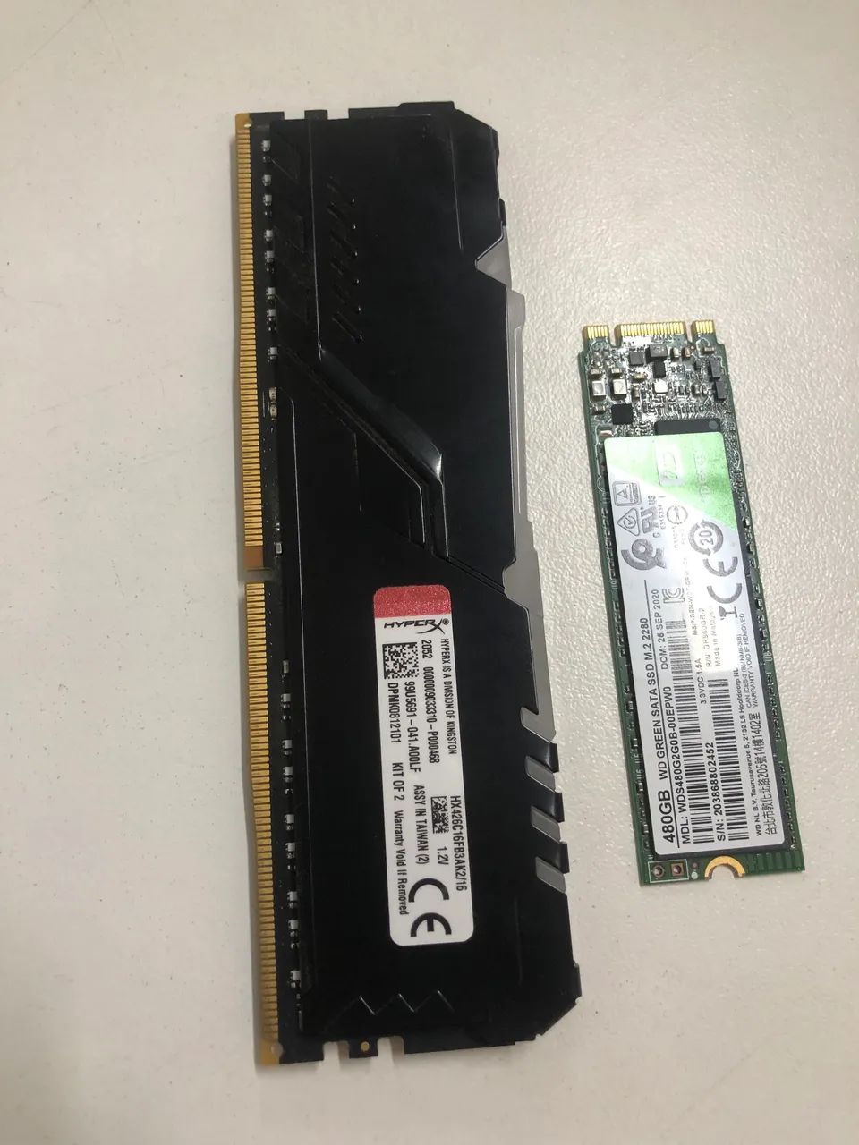 SSD M2 480GB + Memória DDR4 16GB
