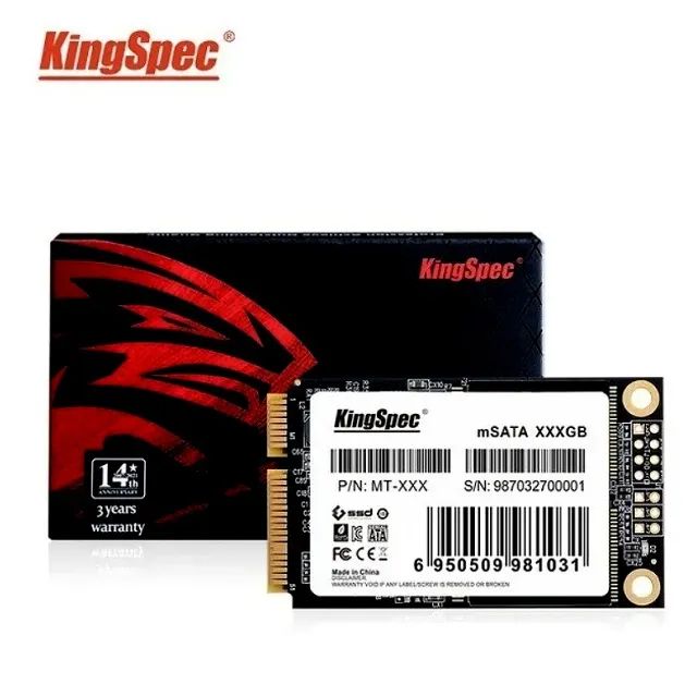 SSD Interno KingSpec 128GB mSATA SATA III P/ Notebook e PC