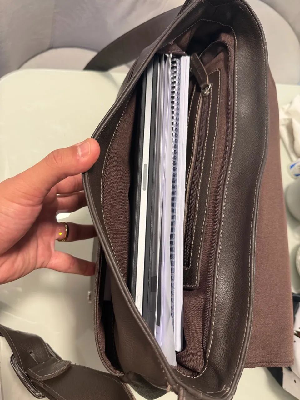 Bolsa/Pasta Couro Legítimo Vettorl - Foto 4