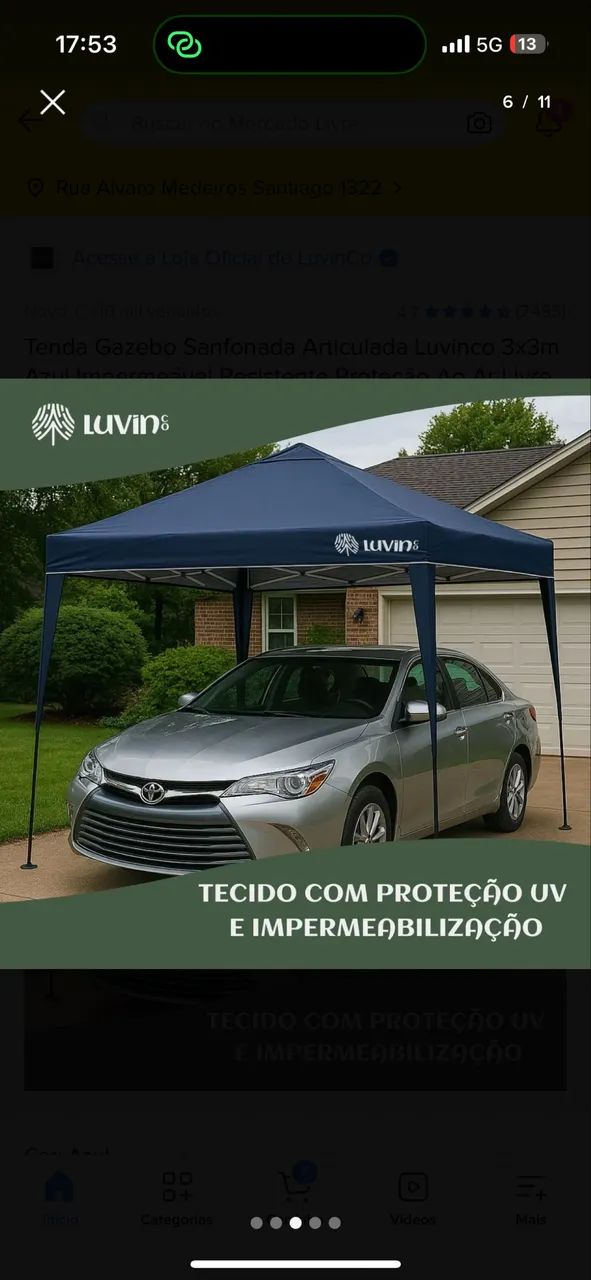 Tenda Gazebo Sanfonada 