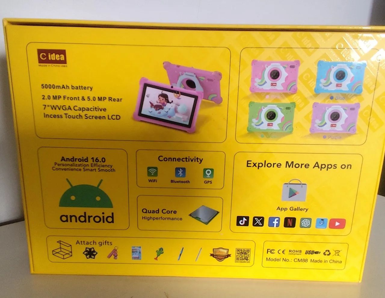 Tablet c88 crianças azul - Foto 3