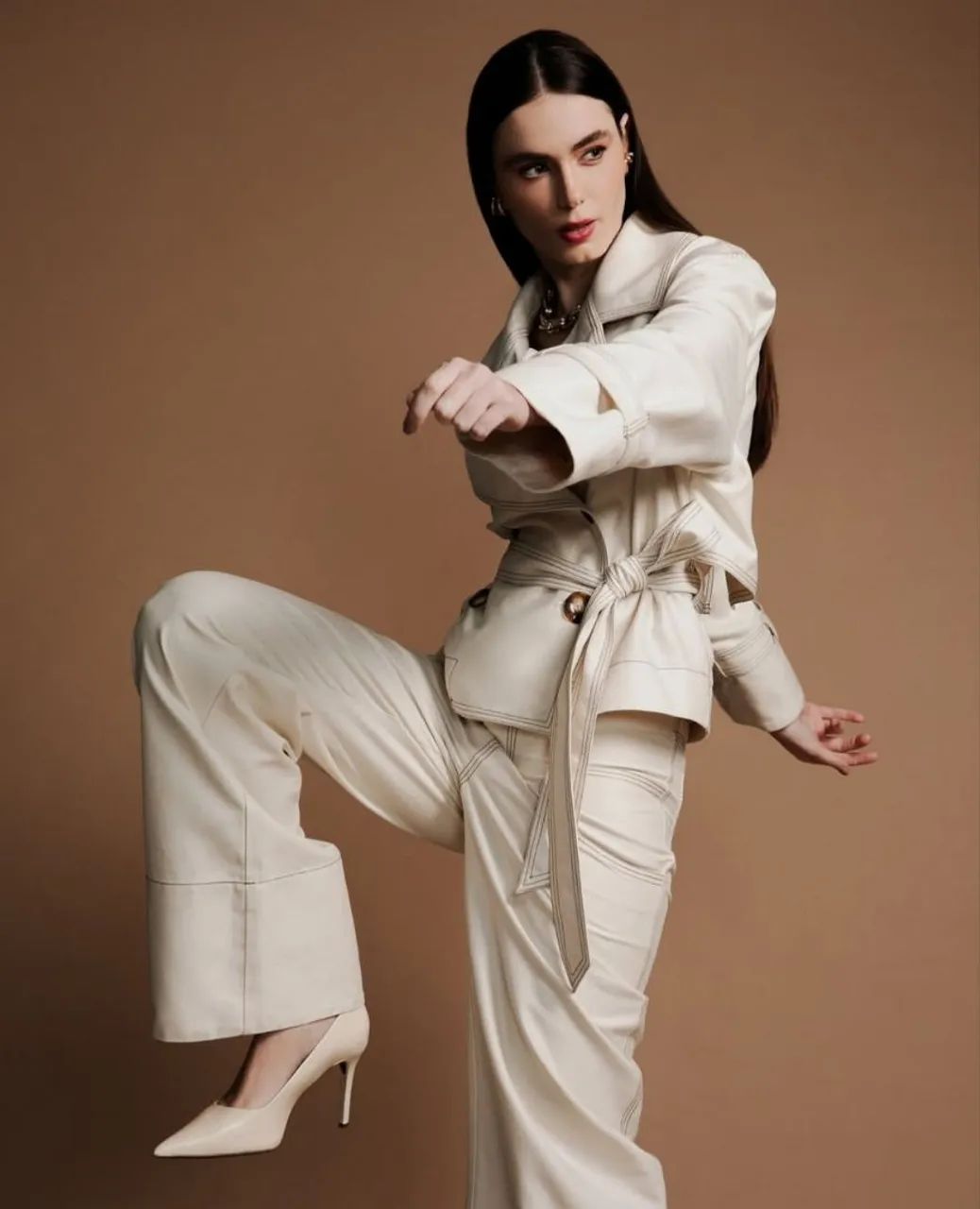 Trench Coat e Calça Tam 34 novo  - Foto 3