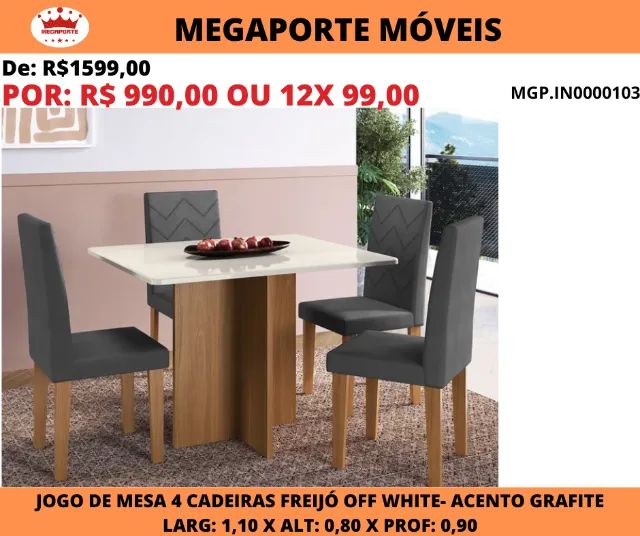 MESA DE JANTAR 4 LUGARES