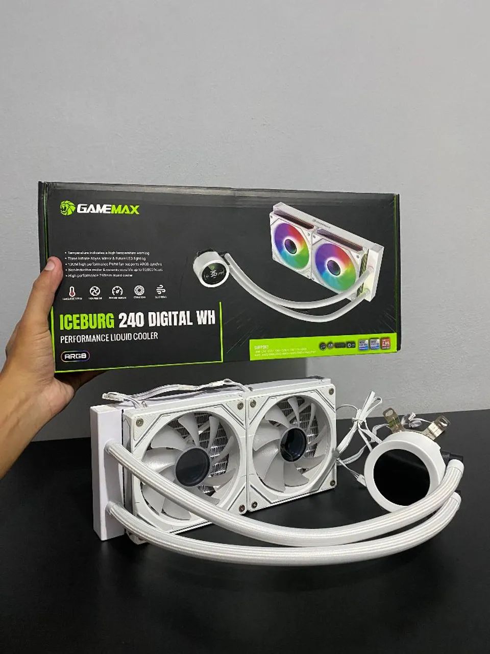 Water cooler digital 240mm gamemax - Branco