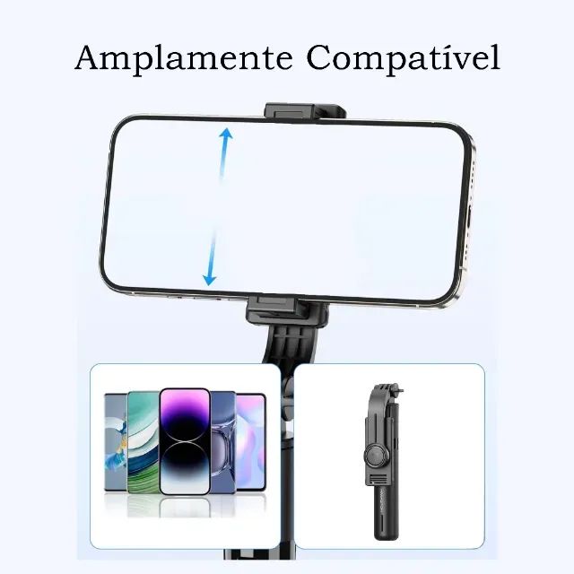 H'maston ZP-23/ZP-24 BASTÃO DE SELFIE TRIPÉ Bluetooth Remoto Pau De Selfie Retrátil Celula - Foto 2