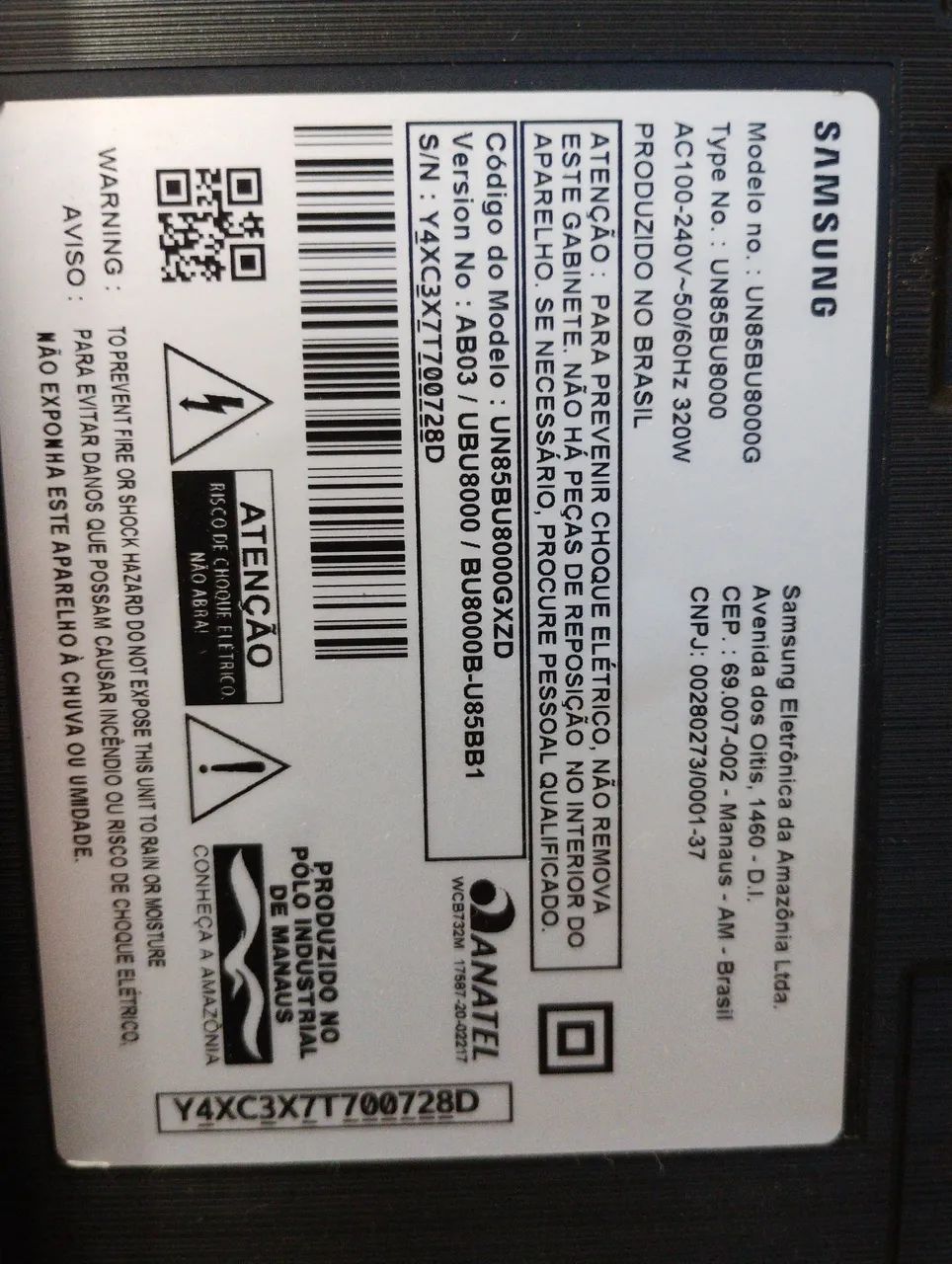 Tv Samsung 85 polegadas retirar peças  - Foto 3