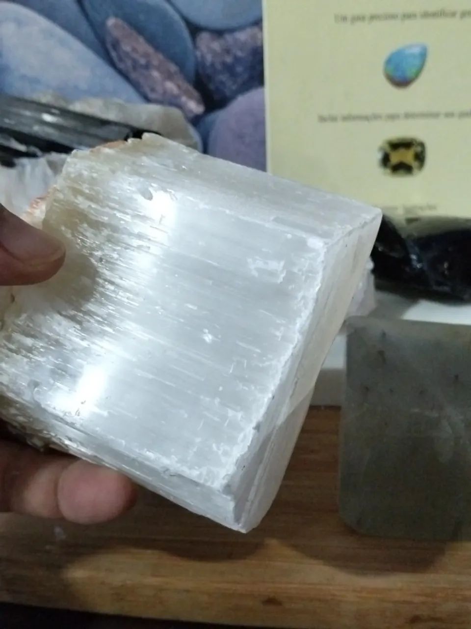 Arte em pedra branca coleção. 555g  - Foto 2