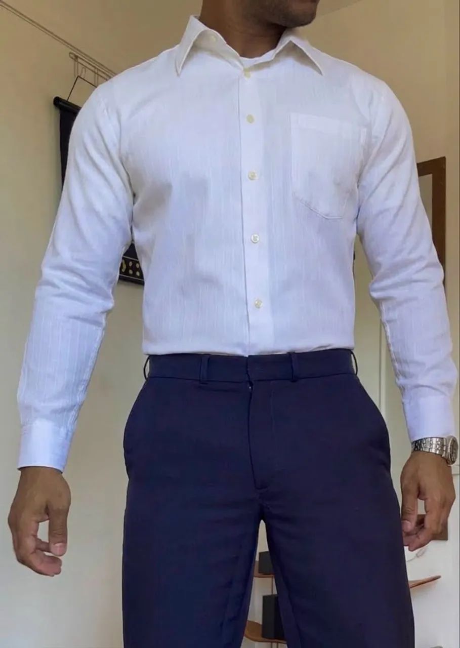 Camisa social branca M - Foto 3