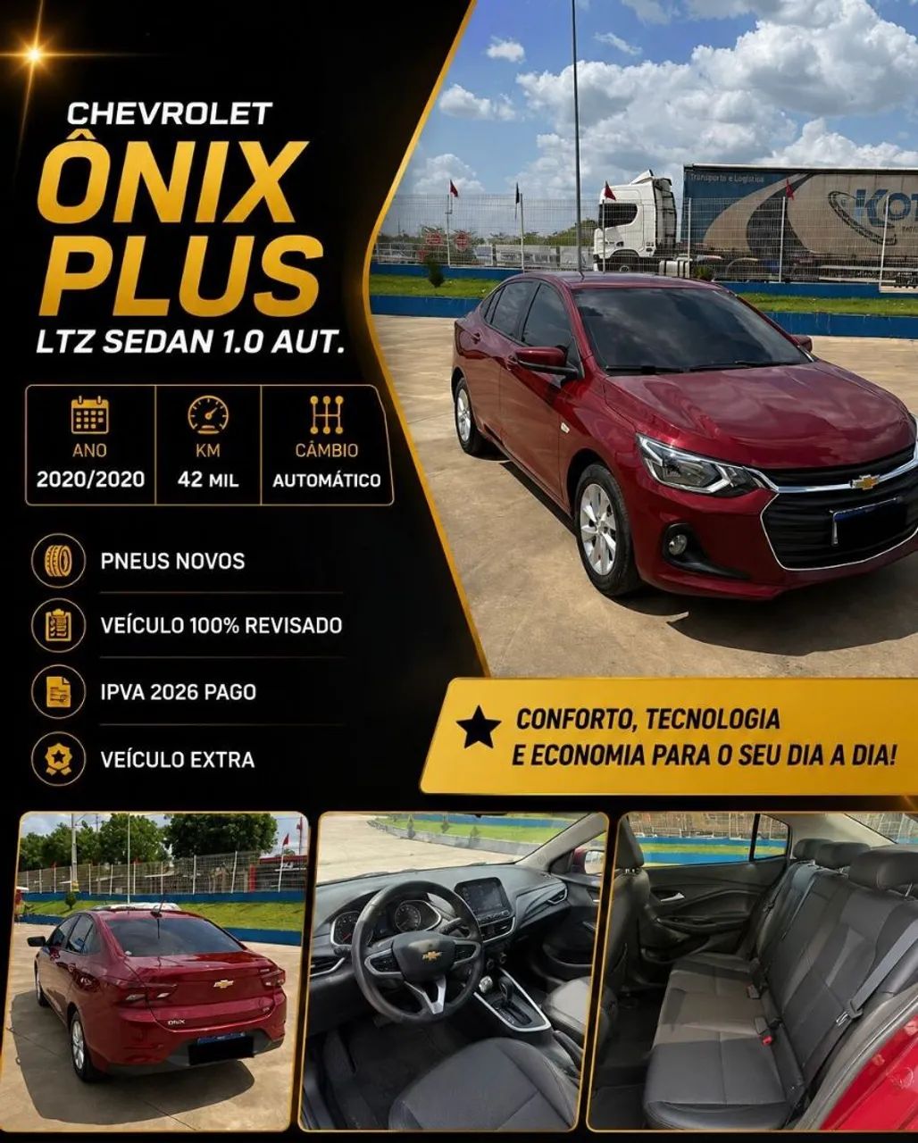 Chevrolet Onix ONIX SEDAN Plus LTZ 1.0 12V TB Flex Aut. 2020