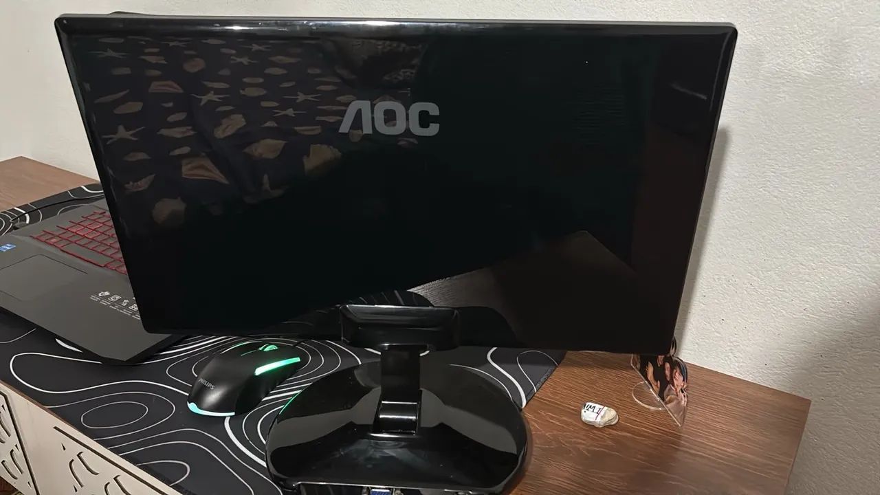 Monitor AOC 18.5" LED Slim (e943Fswk) + Cabo VGA - Foto 2
