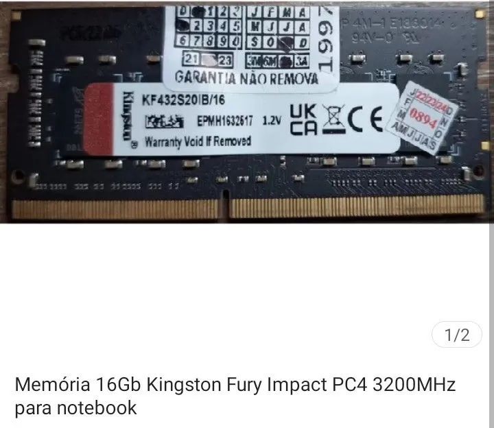 Memória ram 16 gb