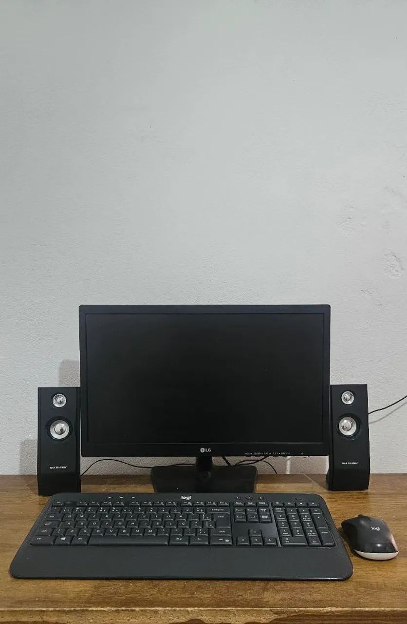 Kit computador corel i5 + teclado logitech + mouse logitech + caixas de som multilaser